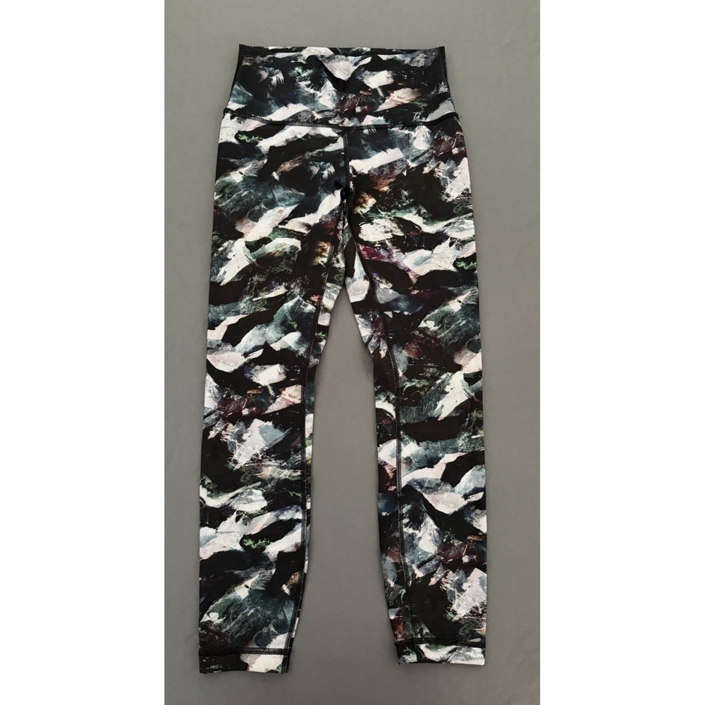 Lululemon Wunder Under Leggings Womens Size 6 Crop Glacier Camo Starlight Multi